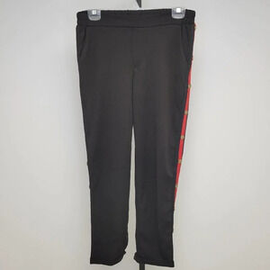 Button Side  Striped Pants